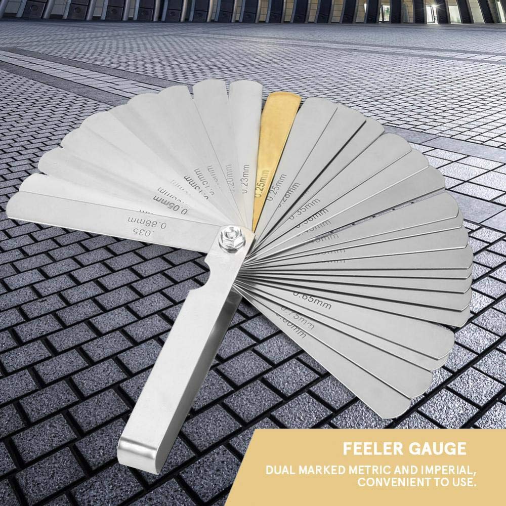 Feeler Gauge Set - Precision Measuring Tools for Automotive, HVAC & Engineering (0.0015-0.035 Inch) | Gap Measurement & Valve Clearance Checking