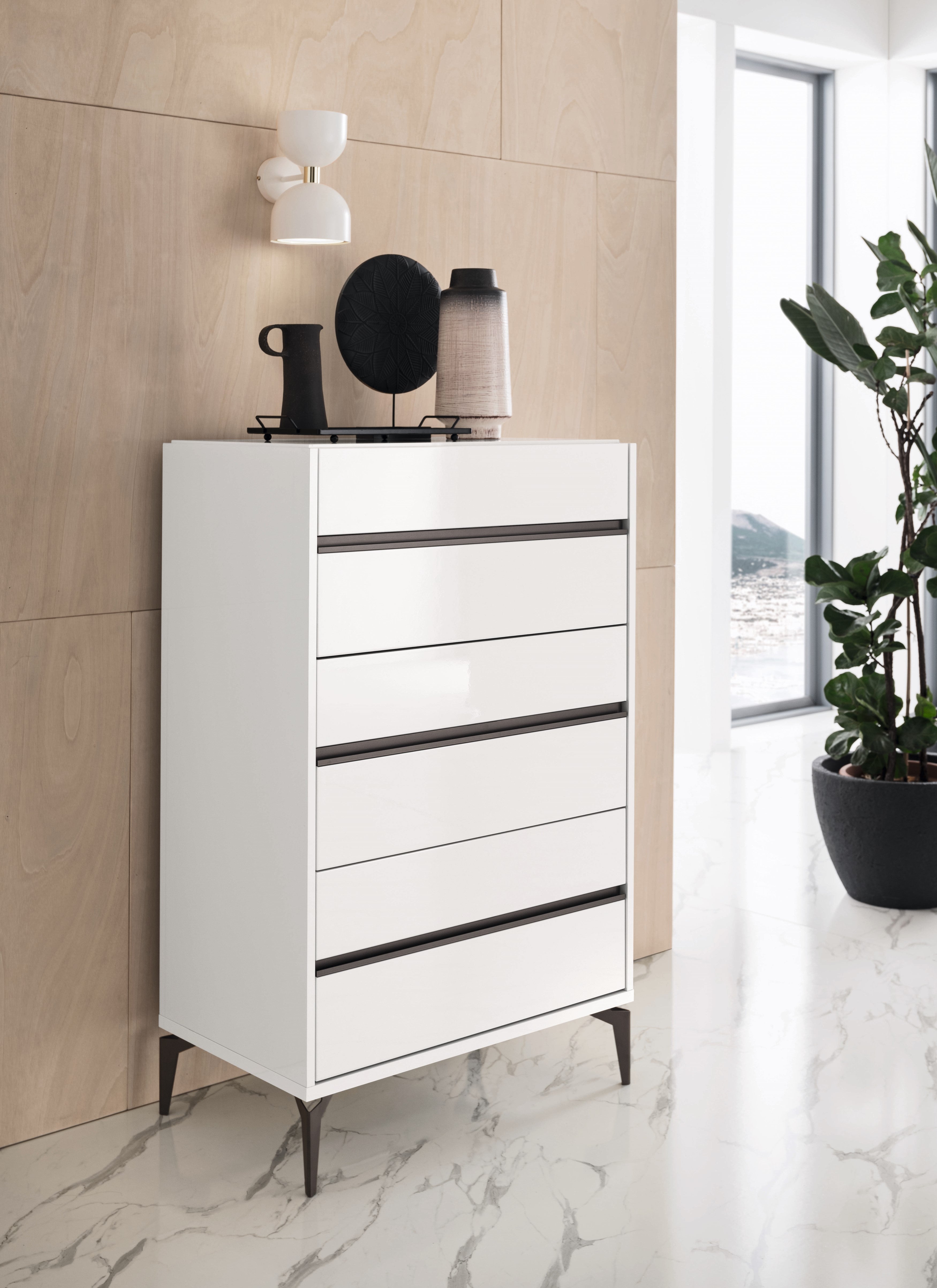 ALF COSTA BLANCA Luxury Bedroom Set - Modern Bed Frame, Nightstand & Dresser Collection for Master Bedroom Decor | Perfect for Home, Apartment & Guest Room Furnishing