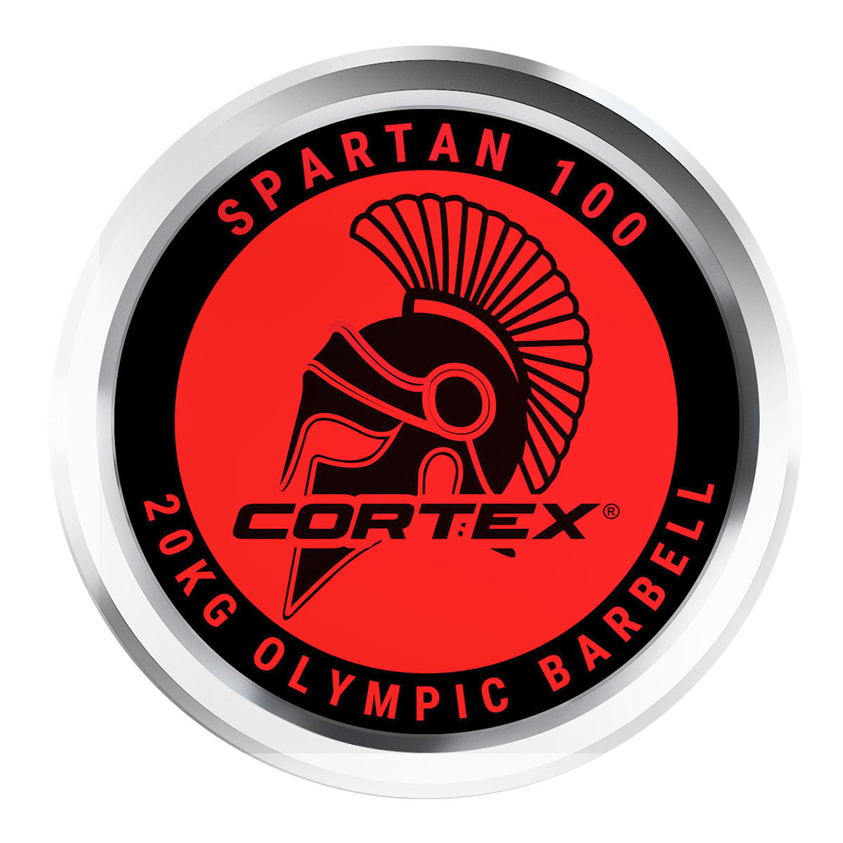 CORTEX SPARTAN100 7ft 20kg Olympic Barbell with Lockjaw Collars - Professional Weightlifting Bar for Home Gym & CrossFit Training