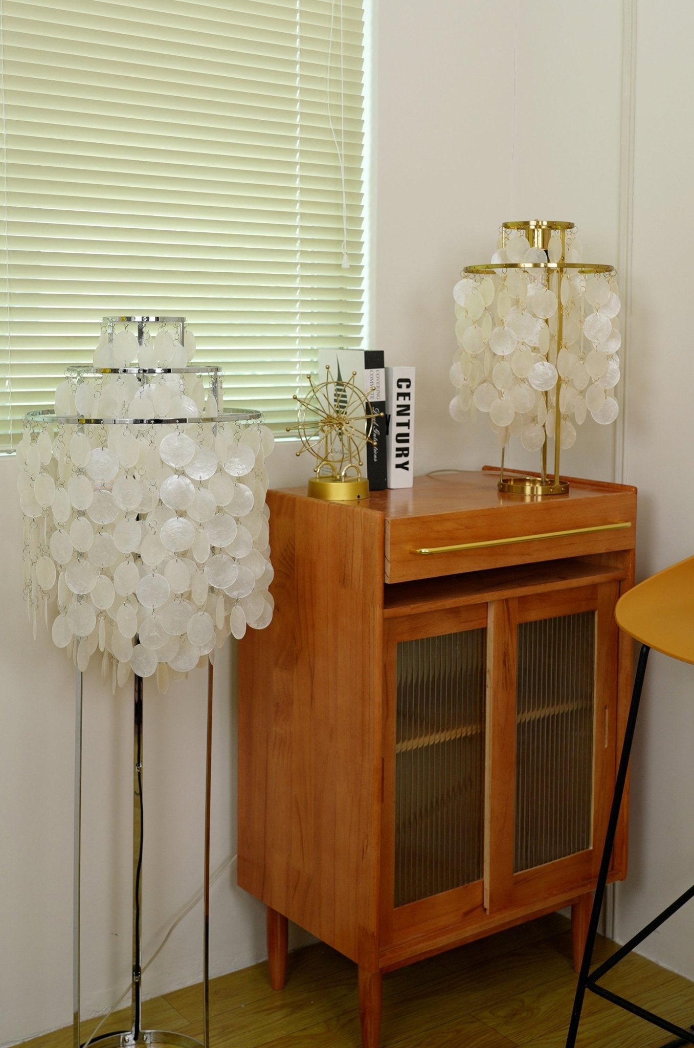 Modern Round Shell Table Lamp - Stylish Bedside & Living Room Lighting for Home Decor | Perfect for Bedroom, Office & Reading Nook