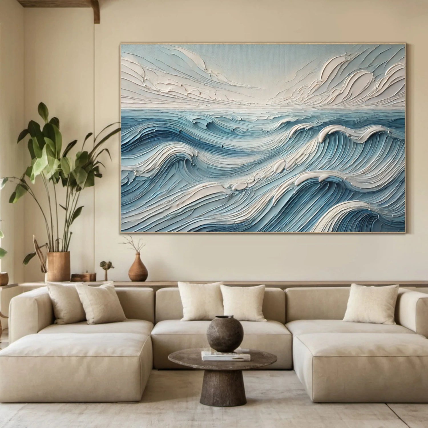 Ocean and Sky Painting - Stunning Coastal Wall Art #OS231 | Perfect for Beach House Decor, Living Room, Bedroom & Office