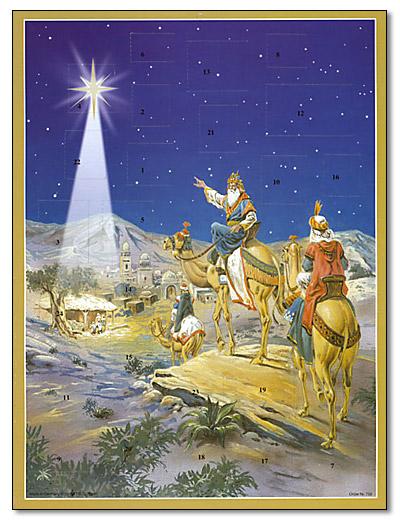 Large Traditional German Advent Calendars - Nativity & Religious Christmas Countdown for Home Decor & Holiday Celebration