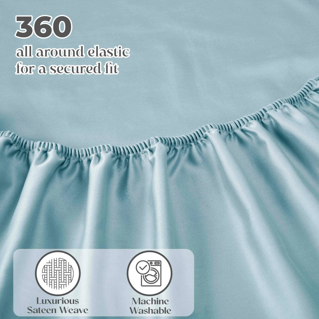 Premium 1400-1500 Thread Count Cotton Blend Deep Pocket Bed Sheet Set - Ultra Soft & Breathable for King, Queen, Full & Twin Beds - Perfect for Home, Hotel & Guest Room Comfort