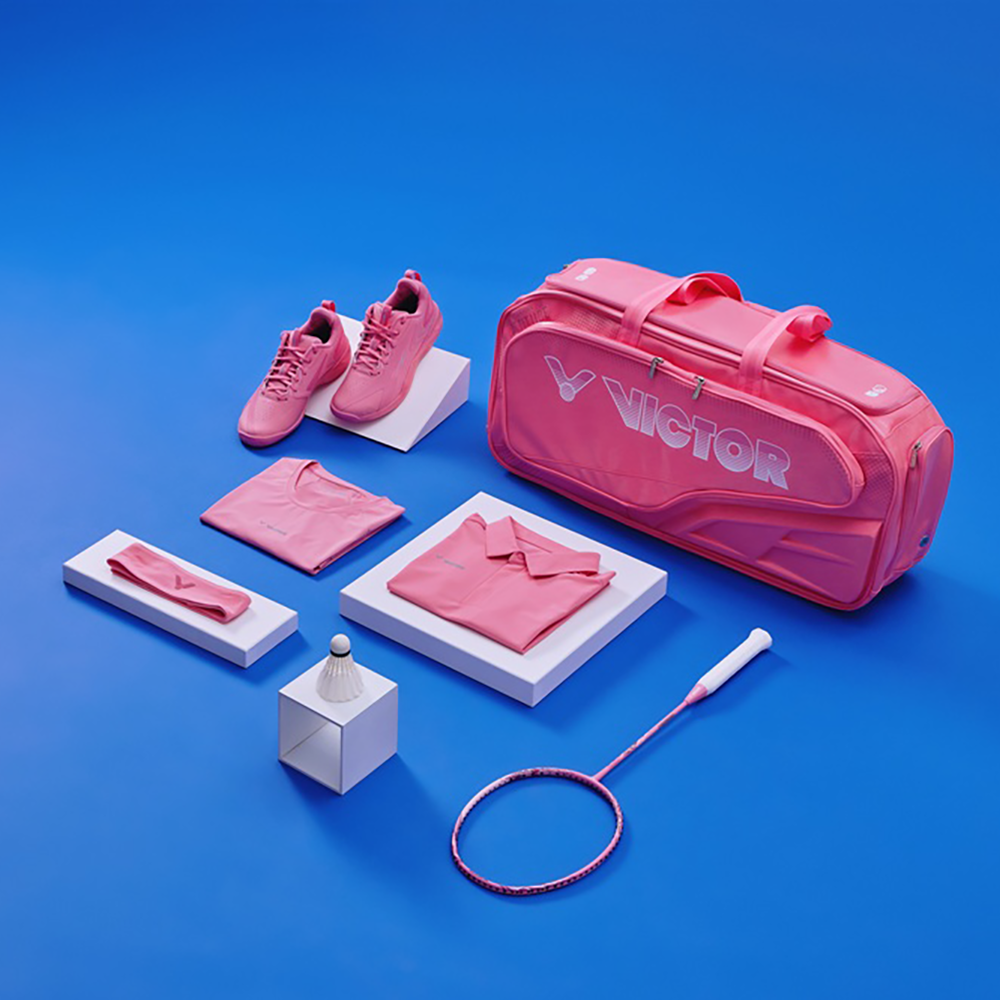 Victor Capsule Collection Rectangular Racket Bag BR9615CPS I (Flamingo Pink) - Premium Tennis & Badminton Gear Storage for Sports Enthusiasts - Perfect for Court, Gym & Travel