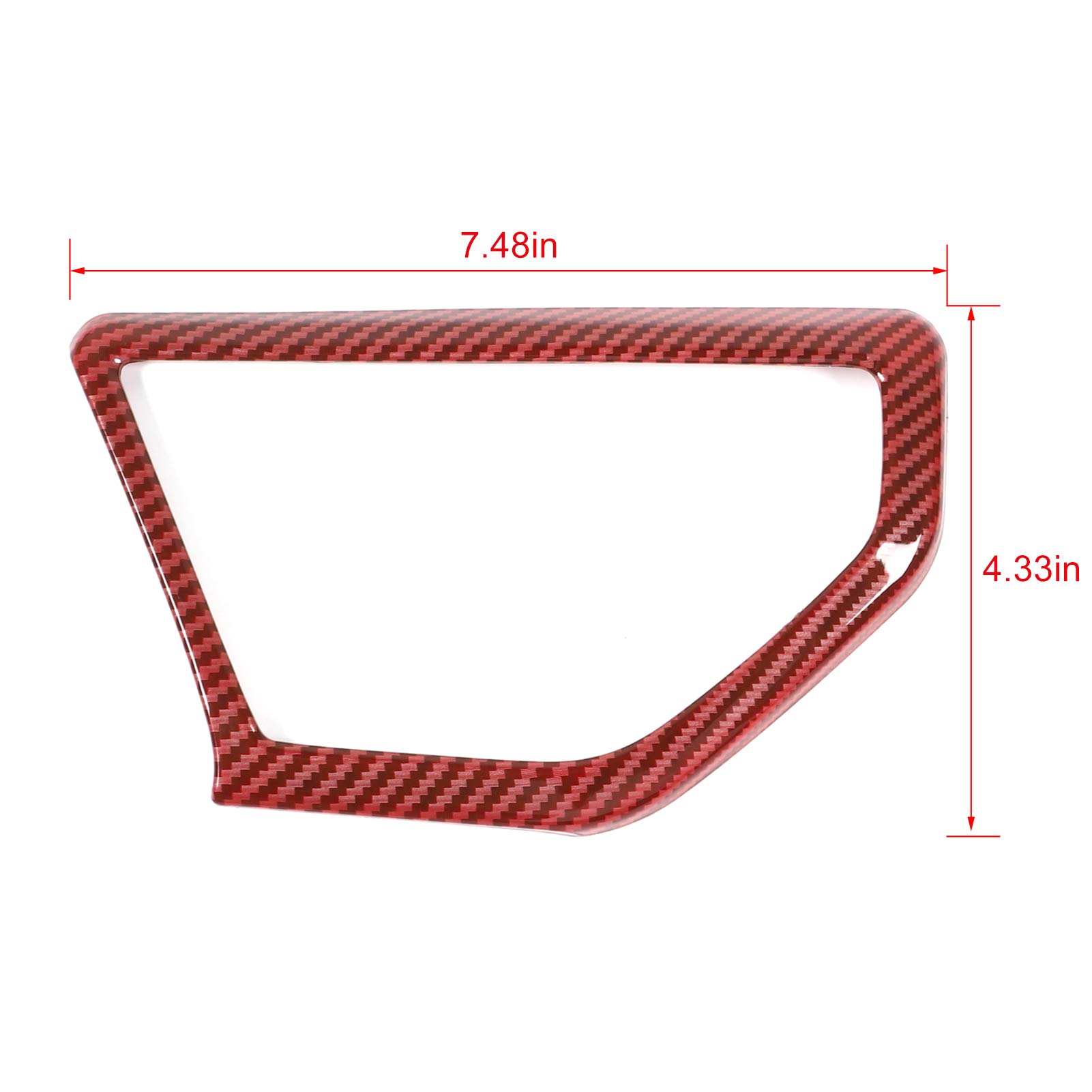 JeCar Red Carbon Fiber A-Pillar Speaker Cover Trim - Interior Accessories Compatible with 2018-2023 Jeep Wrangler JL & JLU - Upgrade Your Ride with Premium Style & Protection