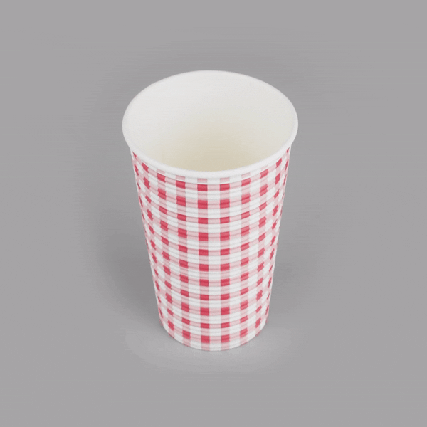 16 oz Spiral Wall Paper Coffee Cups - 25 Count Box (3.5