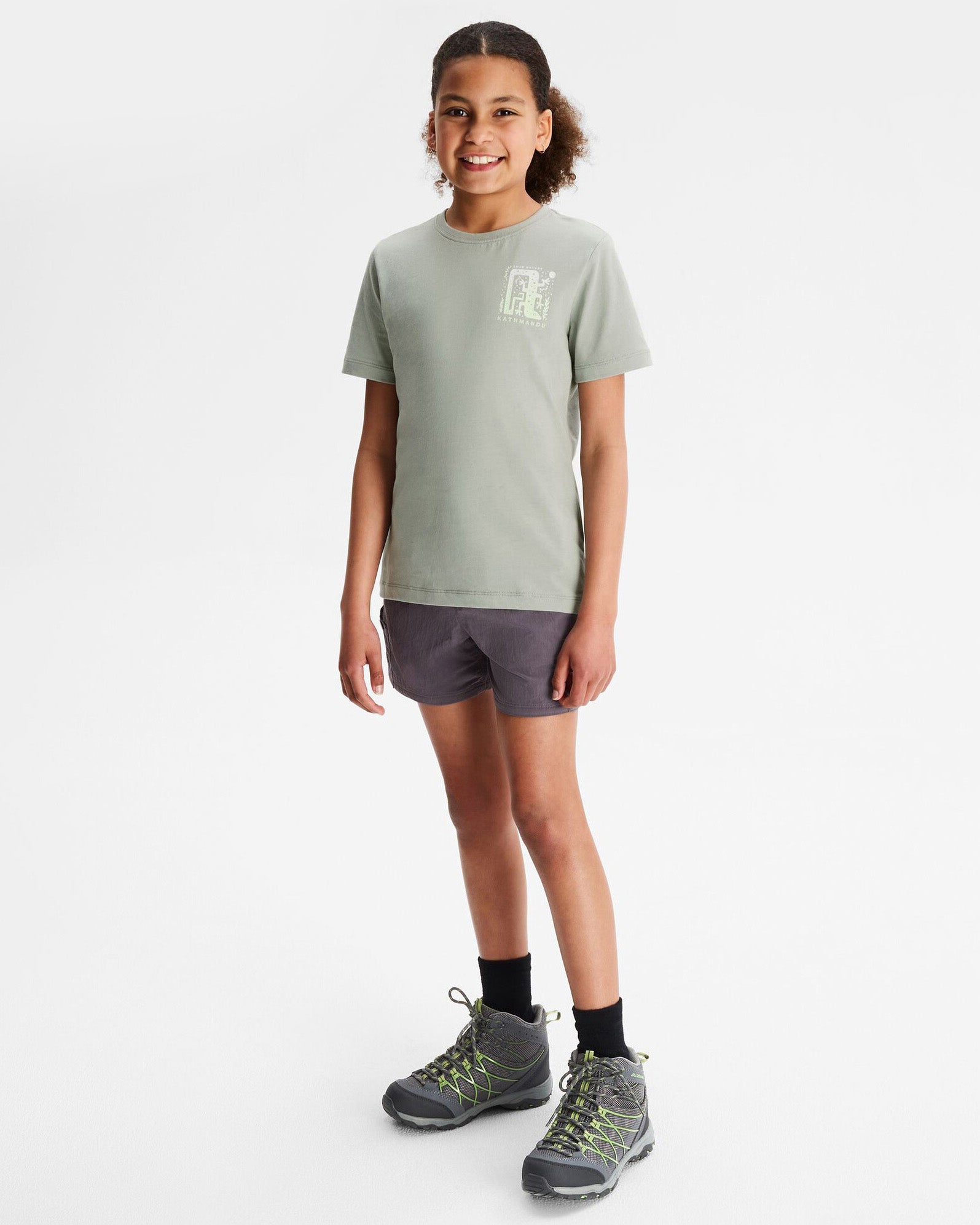 Girls' Geo Skink Organic Cotton T-Shirt | Eco-Friendly Kids' Casual Tee | Perfect for Playdates & Outdoor Adventures