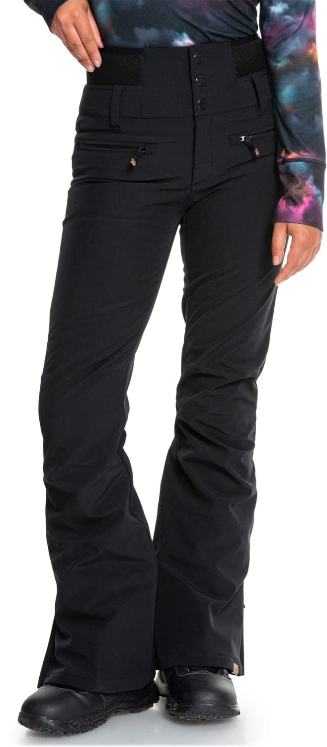 Roxy Rising High Pants for Women - True Black Size XL (US 13) - Comfortable & Stylish Yoga, Running & Workout Pants