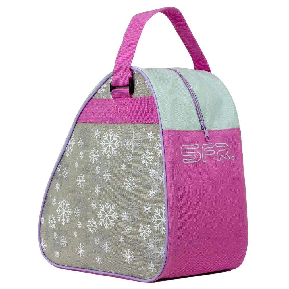 SFR Junior Skate Bag with Snowflake Design - Perfect for Kids' Ice Skating & Hockey Gear Storage | Durable & Stylish Sports Backpack for School & Rink
