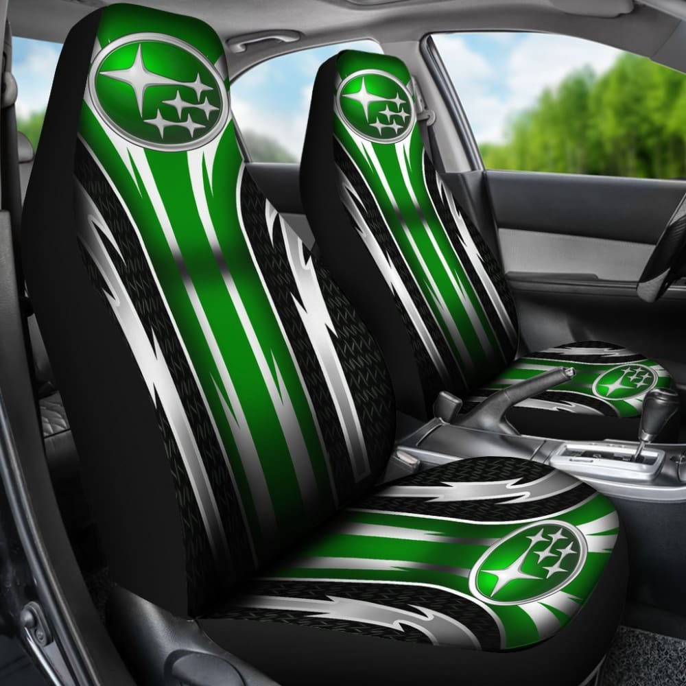 Premium 2-Piece Front Seat Covers for Subaru - Durable Green Car Seat Protectors (Model 144627) | Perfect for Outdoor Adventures, Daily Commutes & Pet Protection