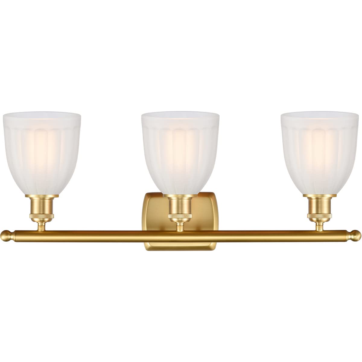 Brookfield 3-Light Bathroom Vanity Light Fixture - Modern LED Bathroom Lighting for Mirror, Sink, and Makeup Area - Perfect for Home, Apartment, and Hotel Bathroom Decor
