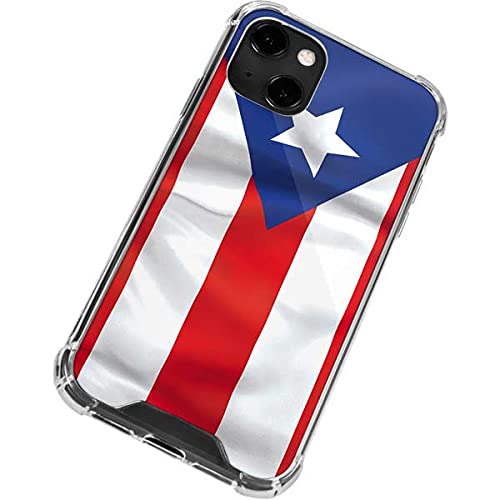 Skinit Clear Protective Phone Case for iPhone 13 - Puerto Rico Flag Design | Slim Scratch-Resistant Cover | Perfect for Travel, Work & Everyday Use