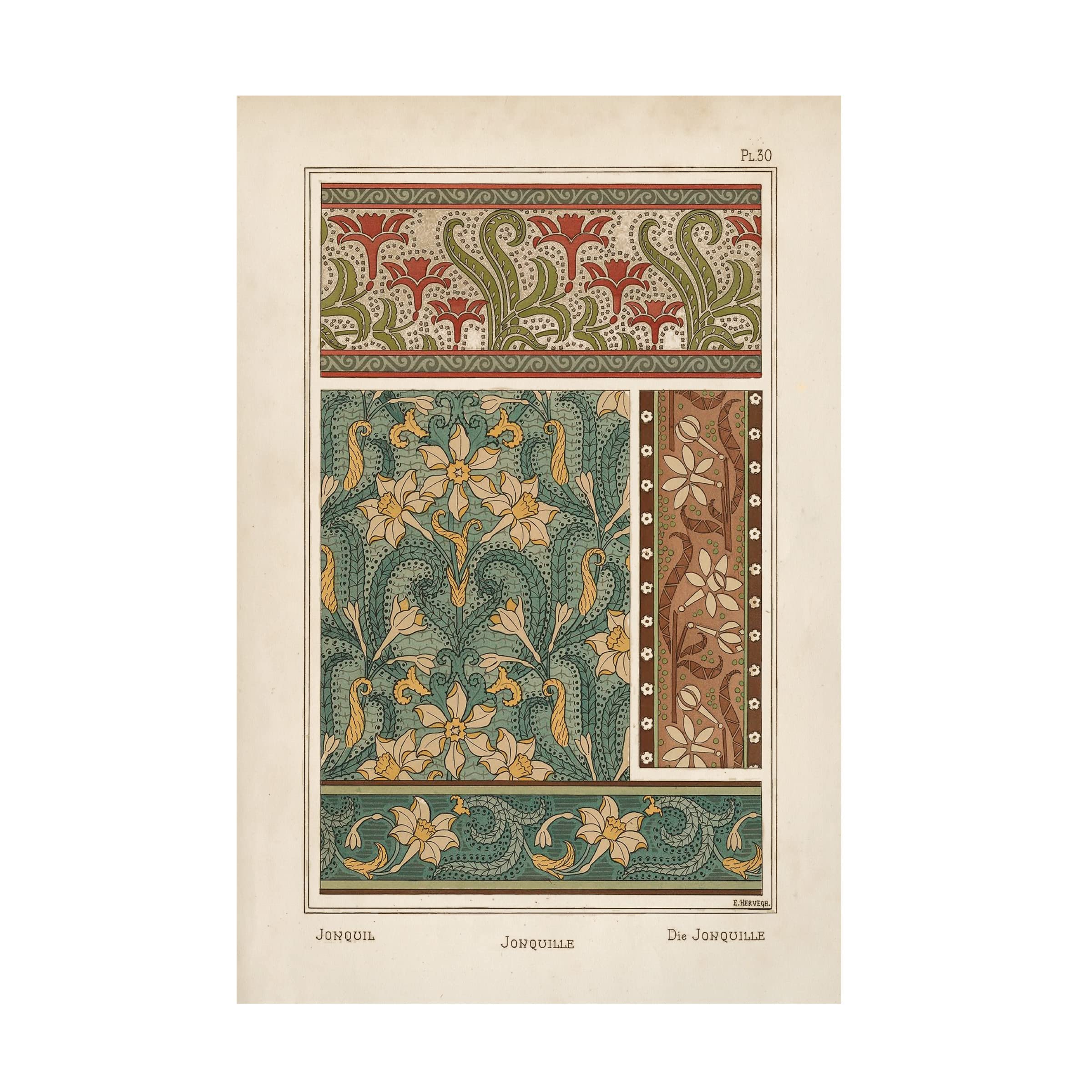 Trademark Fine Art 'Nouveau Decorative III' Canvas Wall Art Print by Vision Studio - Elegant Home & Office Decor for Living Room, Bedroom, Dining Area