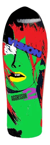 Deck Vision Skate Agressor 2 - High Performance Skateboard Deck for Street & Park Skating - Perfect for Tricks, Commuting & Skatepark Sessions