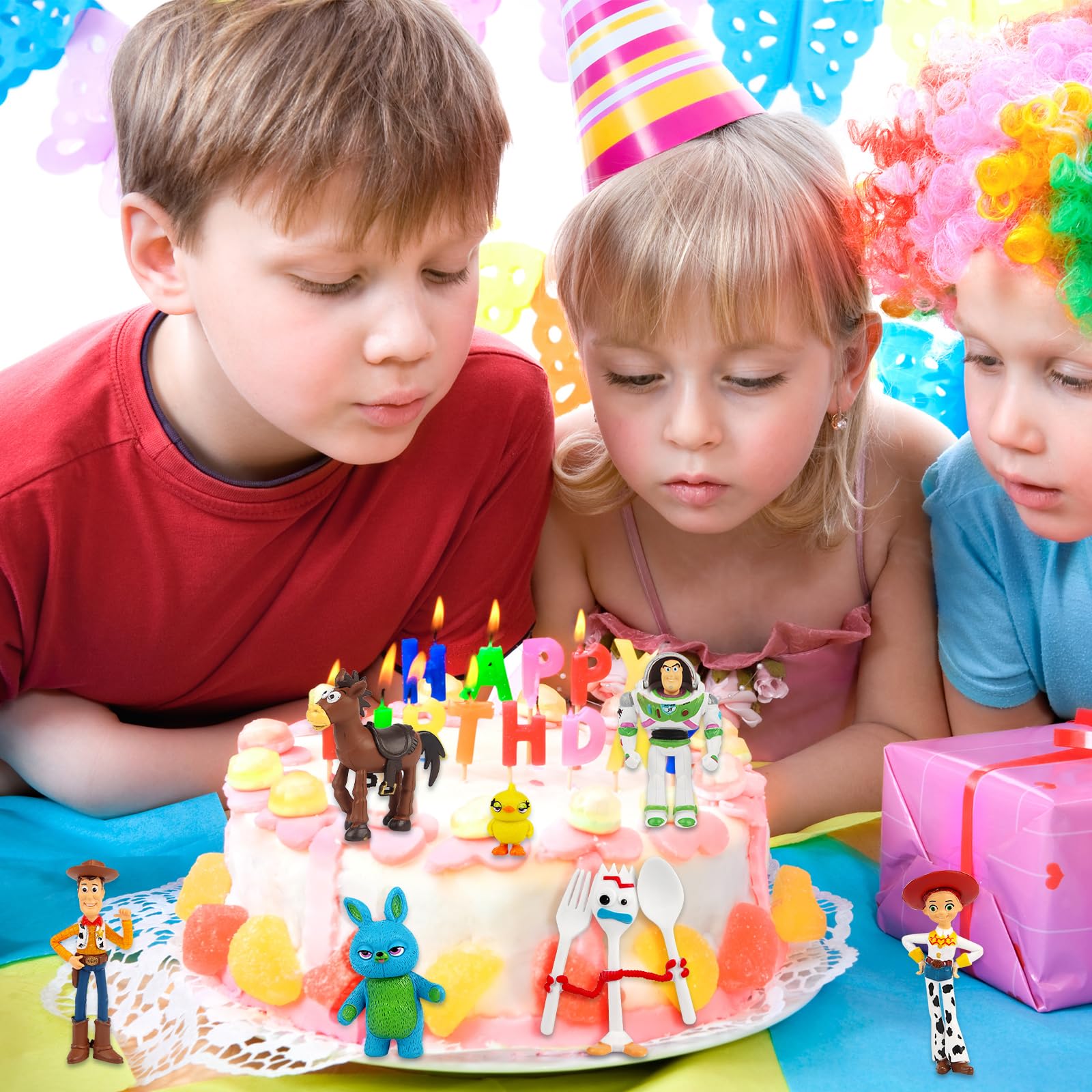 7-Piece Cake Topper Set - Cartoon Figures for Birthday Cake Decorations | Kids & Adult Party Supplies | Perfect for Birthday Cakes, Cupcakes, and Dessert Displays