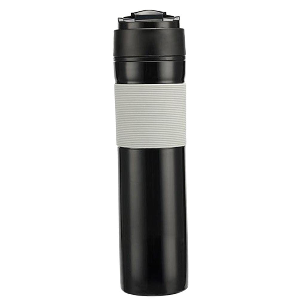 Premium Baoblaze Portable French Press Coffee Maker with Insulated Tumbler Mug - 34oz Stainless Steel Travel French Press for Camping, Office & Outdoor Adventures - Black