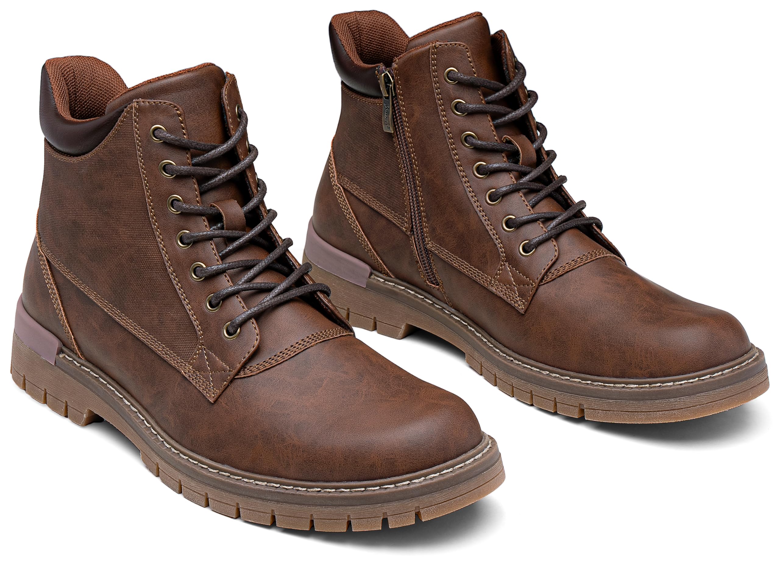 Men's Casual Hiking Boots with Zipper - Outdoor & Daily Wear