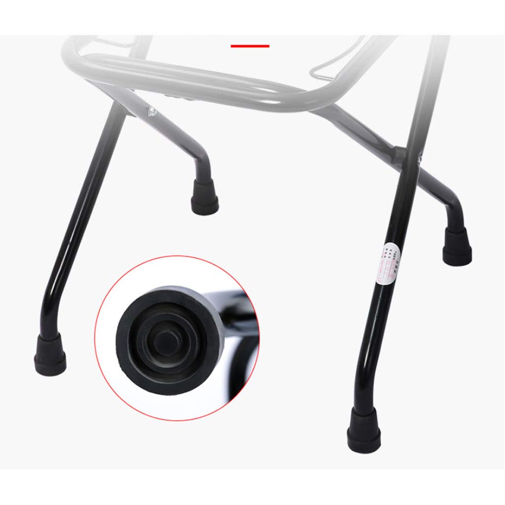 Foldable Anti-Slip Commode Chair - Portable Toilet Stool with Stainless Steel Frame for Elderly & Disabled - Shower Chair, Bedside Toilet Seat for Home & Hospital Use (Black)