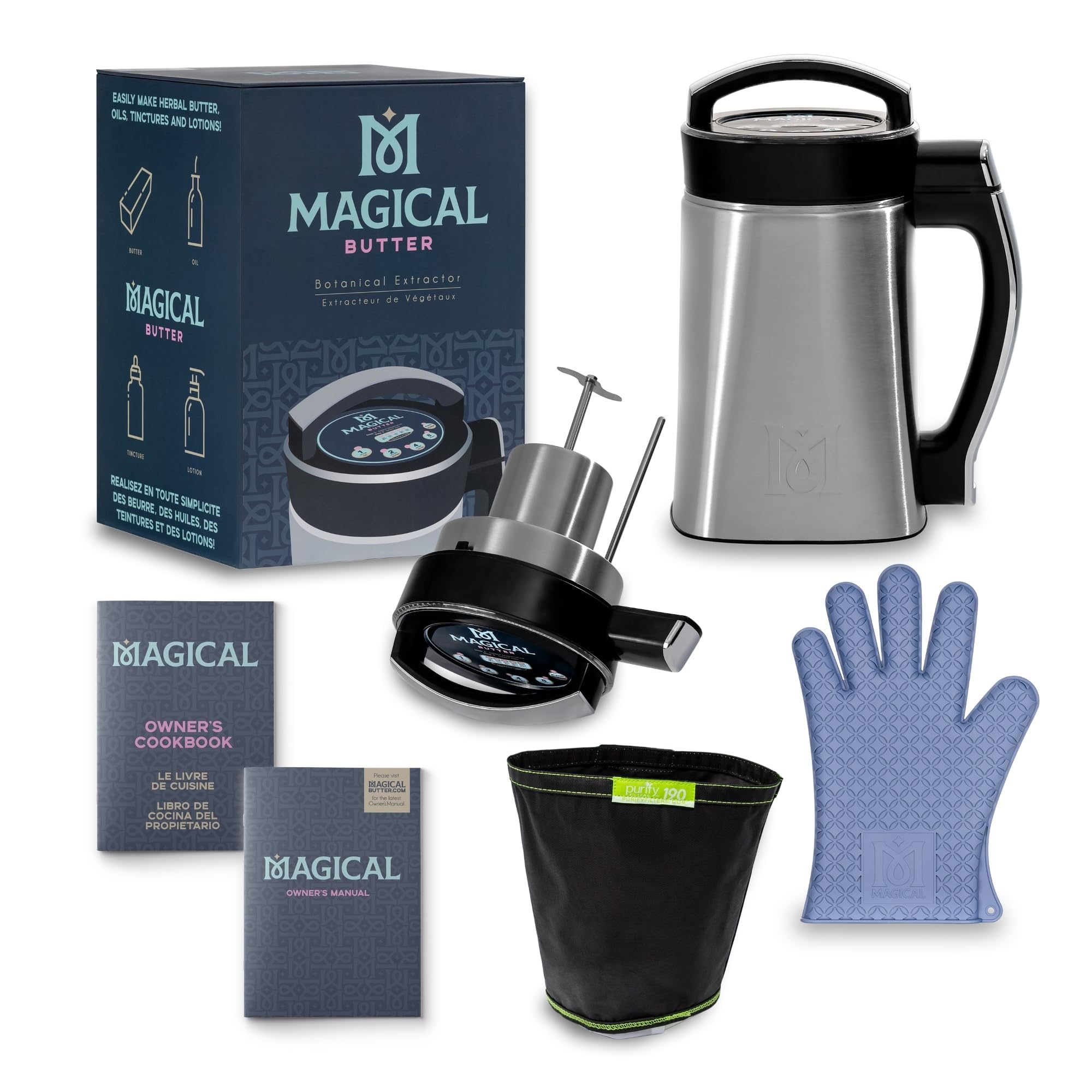 Magical Butter MB2e Herbal Butter Maker Machine - Automatic Infuser for Homemade Butter, Oil, Tinctures & Edibles - Includes Recipe Cookbook - Perfect for DIY Cannabis Cooking, Baking & Herbal Remedies