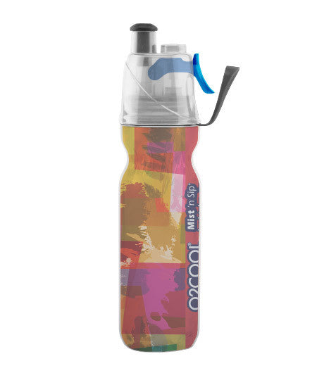 O2COOL ArcticSqueeze Insulated Mist 'N Sip Artist Water Bottle 20oz - Limited Edition - Perfect for Outdoor Sports, Gym & Summer Hydration