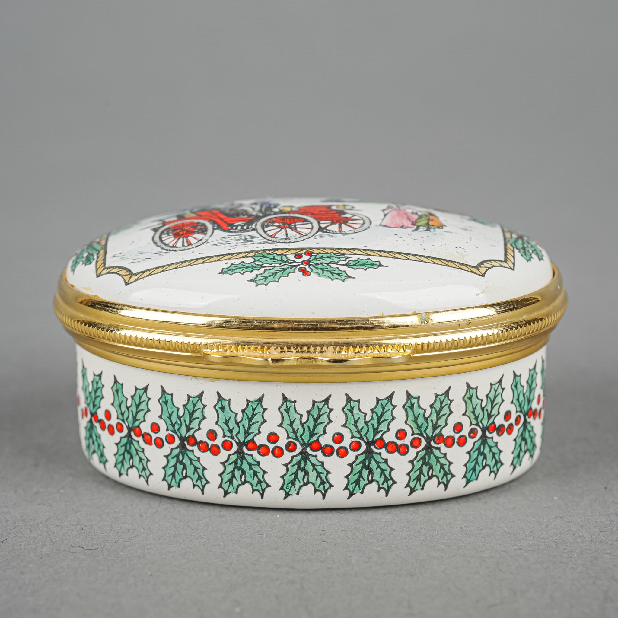 HALCYON DAYS Enamel Box - Christmas 1981 Limited Edition Collectible with Christmas Tree Design | Perfect Holiday Gift & Home Decor for Christmas Collectors