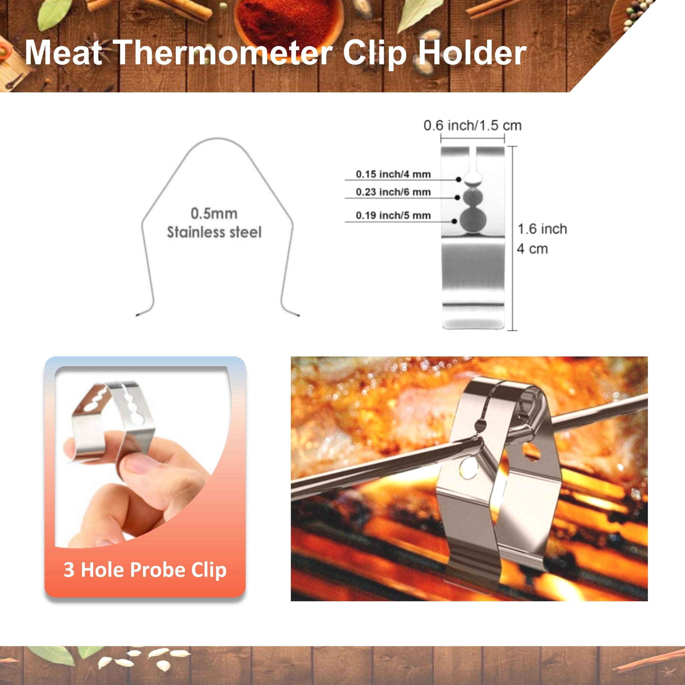 Rec Tec RT-1250 RT-700 RT-590 RT-B380 Bullseye Replacement Meat Probe Thermometer - 2 Pack BBQ Grill Accessories for Wood Pellet Smokers | Perfect for Grilling, Smoking, and Monitoring Meat Temperature