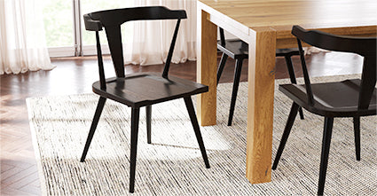 Enzo Dining Chair - Modern Wooden Dining Room Chair with Upholstered Seat - Perfect for Kitchen, Dining Room, and Home Office