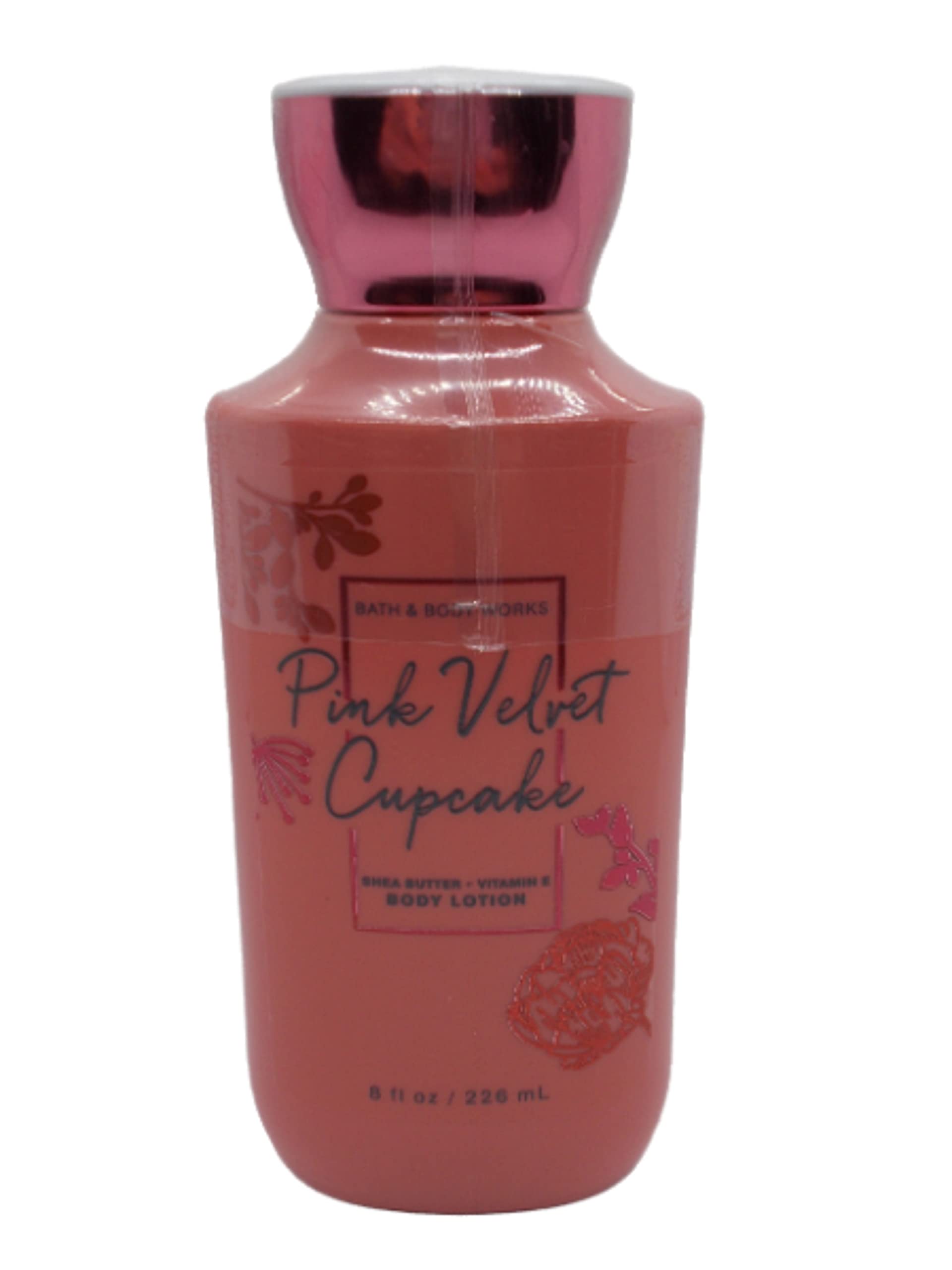 Bath & Body Works Pink Velvet Cupcake Moisturizing Body Lotion - 8 oz | Sweet Vanilla Scent | Winter Limited Edition 2019 | Perfect for Dry Skin Care & Holiday Gift Giving