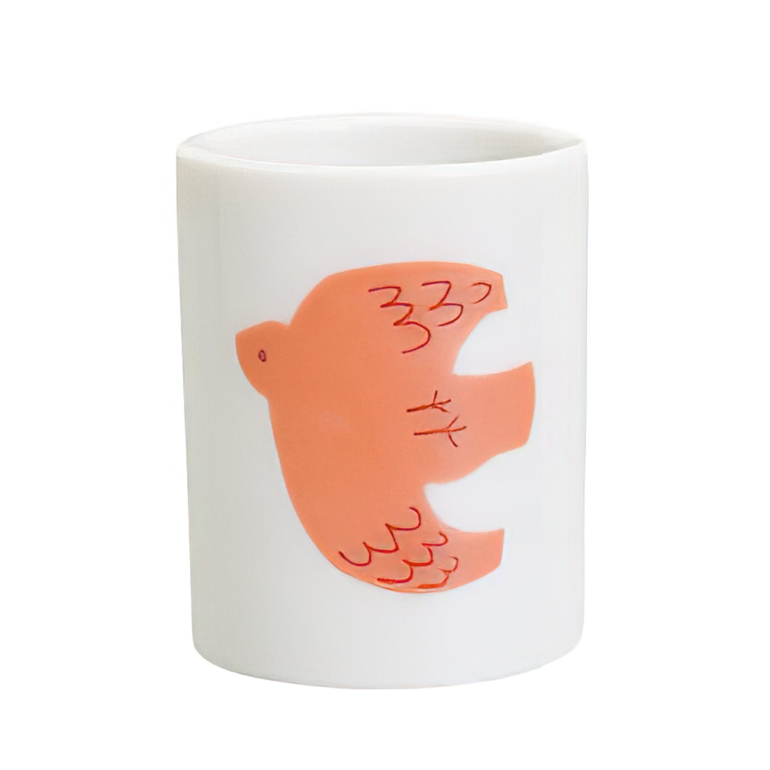 Harekutani Porcelain Bird Toothbrush Holder - Elegant Bathroom Organizer for Toothbrush Storage, Perfect for Home, Hotel, and Spa Decor