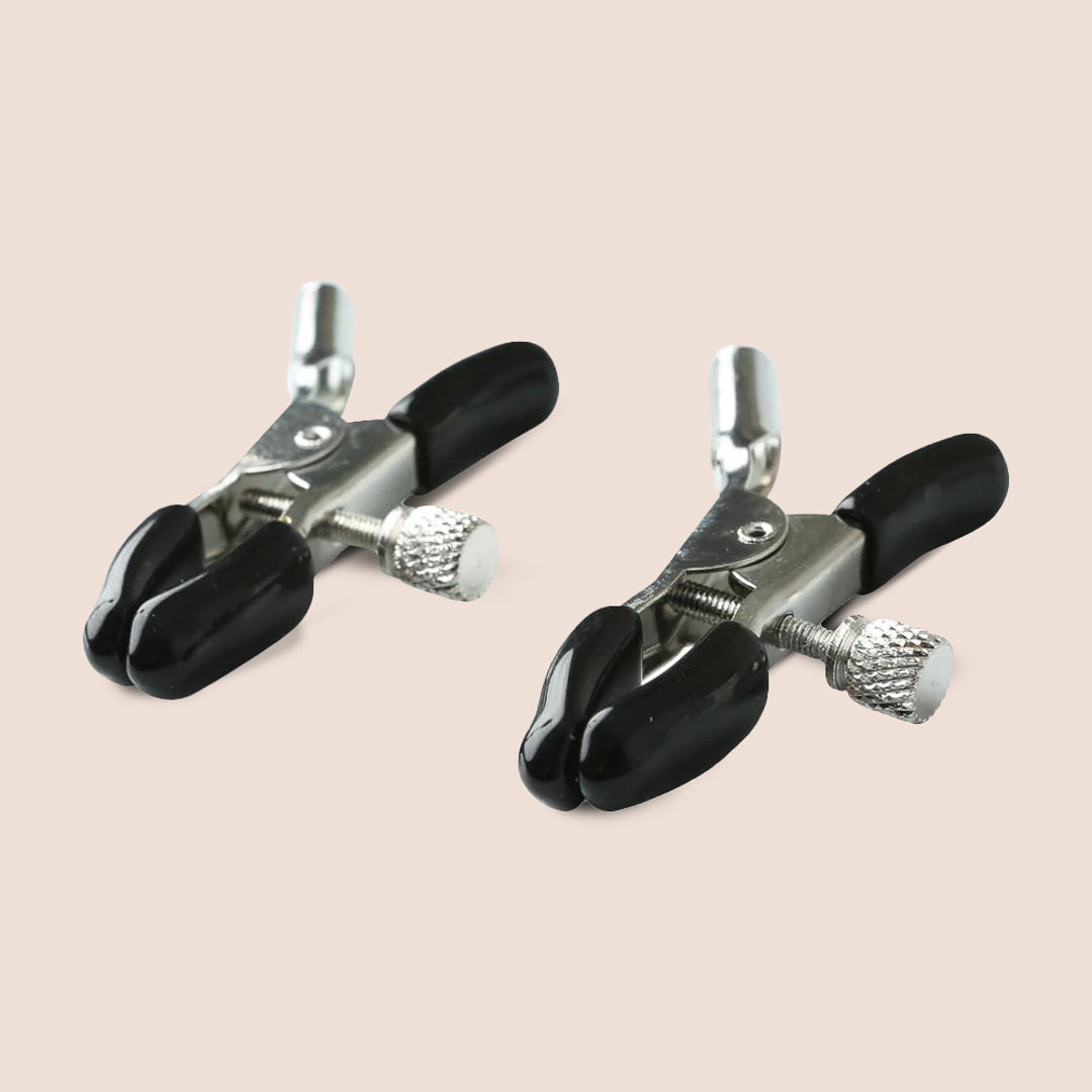 Adjustable Nipple Clamps with Soft Rubber Tips for Couples - Sensual BDSM Accessories for Spice Up Your Sex Life & Intimate Play