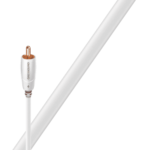 AudioQuest Greyhound High-Performance Subwoofer Cable - Premium RCA Cable for Deep Bass & Home Theater Systems - Perfect for Surround Sound & Gaming Setups