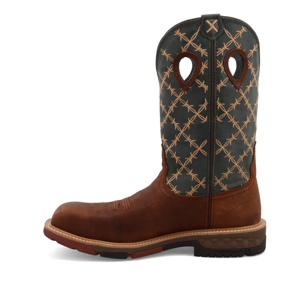 Men's 12 Western Work Boots - Durable Cowboy Boots for Ranch Work & Outdoor Activities | Perfect for Rodeo, Horseback Riding & Construction