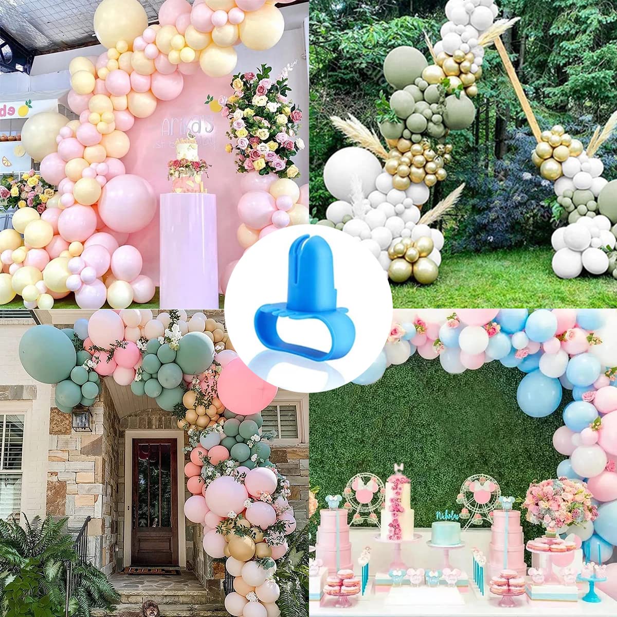 4PCS Balloon Tying Tool Set - Easy Balloon Knot Maker for Party Decorations | Perfect for Birthday, Baby Shower, Wedding, Anniversary & Graduation Parties | Fast Balloon Tier Assistant for Event Planning
