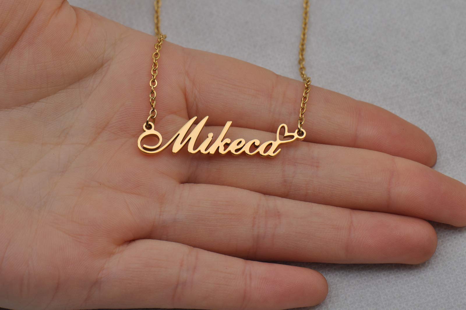 Custom Name Necklace - 18K Gold Plated Jaelyn Nameplate Personalized Jewelry for Women | Elegant Gift for Birthday, Anniversary & Valentine's Day