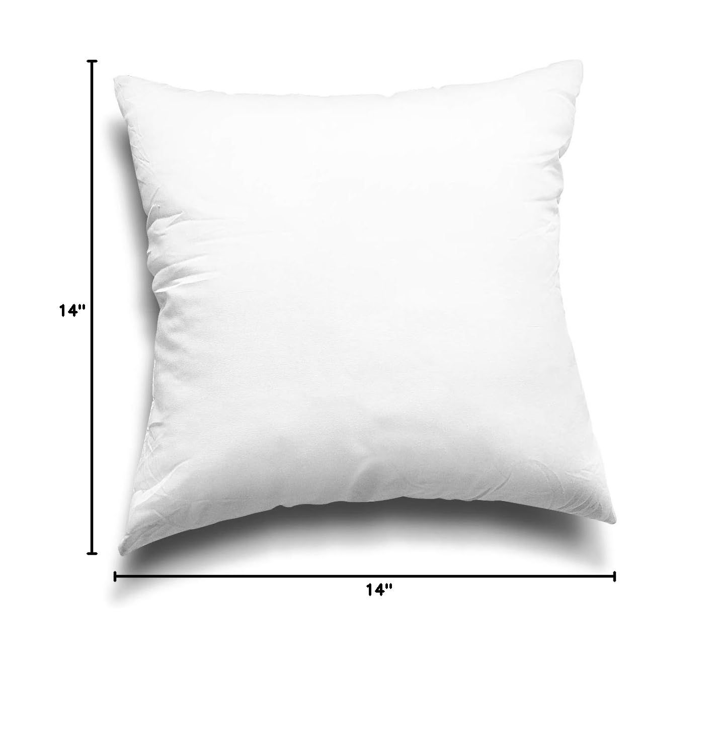 EDOW 24x24 Inch Down Alternative Throw Pillow Inserts - Set of 2 Lightweight Polyester Couch Cushions for Sofa, Bed & Home Decor - Machine Washable Pillow Sham Stuffers (White) - Perfect for Living Room, Bedroom & Dorm Comfort