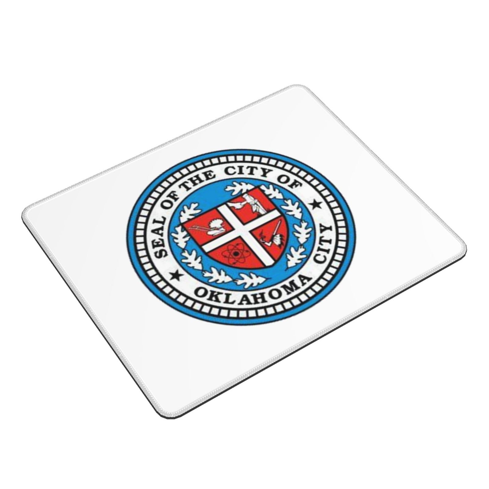 Oklahoma City Flag Mouse Pad - 10x12 Inch Non-Slip Rubber Gaming Mousepad for Office & Laptop Use | Waterproof Computer Mouse Mat for Home, Work & Gaming Setup