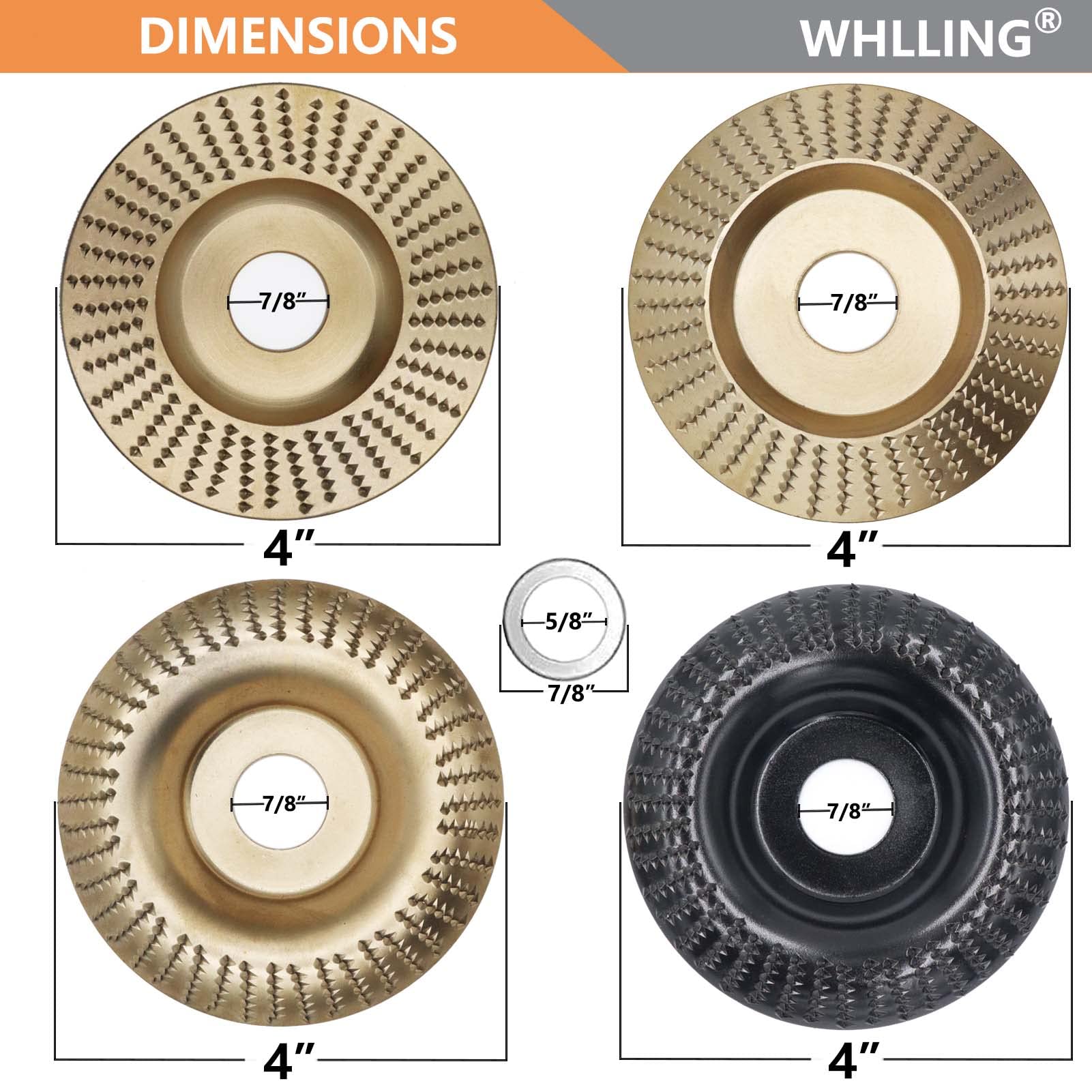4PCS Wood Carving Disc Set for 4