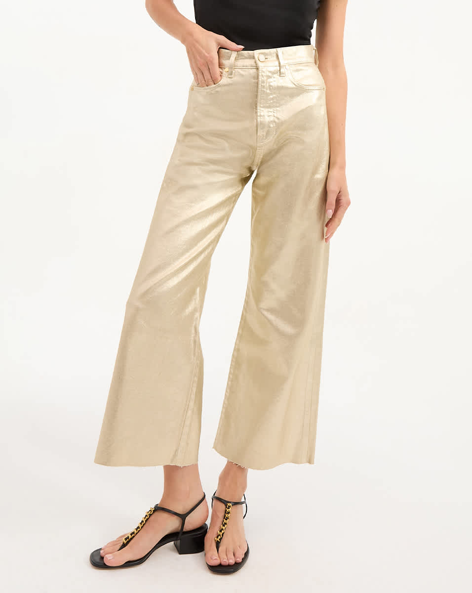 Taylor Cropped Wide Leg Jeans for Women - High Waist Distressed Denim Pants - Casual & Trendy Outfit for Streetwear, Work, and Everyday Wear