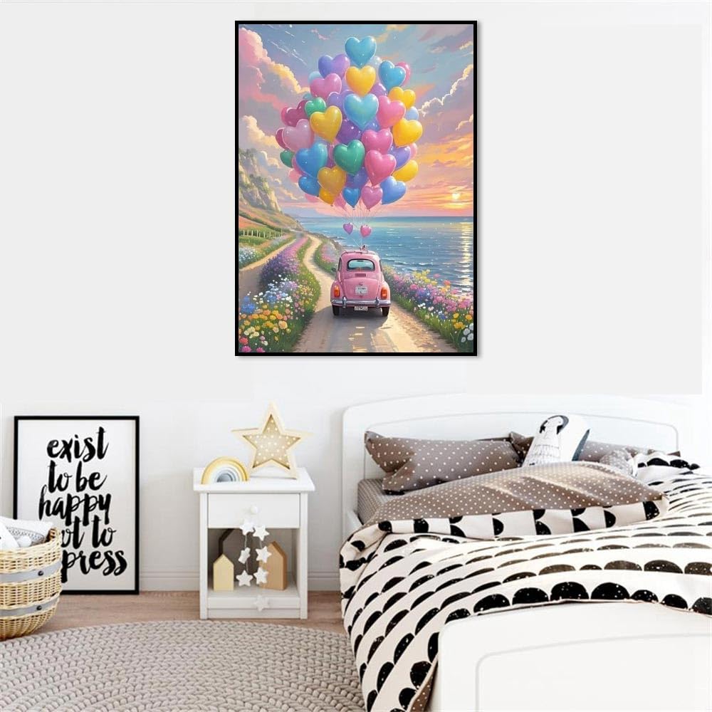**Balloon Paint by Numbers Kit for Adults - DIY Acrylic Painting on 16x20 Inch Canvas - Beginner-Friendly Art Set for Home Wall Decor - Perfect Gift for Birthday, Christmas & Holidays (Party, Relaxation, Stress Relief)**