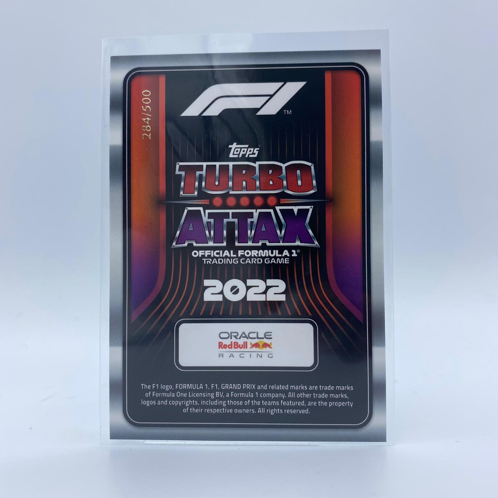 Max Verstappen #132 F1 Stat Attax 284/500 Turbo Attax 2022 - Most Wins Trading Card for Collectors & F1 Fans - Perfect for Sports Memorabilia Collections & Racing Enthusiasts