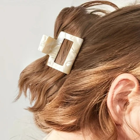 Gildie Rectangle Claw Hair Clip for Women - Large Hair Claw Clips for Thick Hair - Non-Slip Hair Accessories for Ponytail, Bun & Updos - Perfect for Work, Gym & Everyday Use