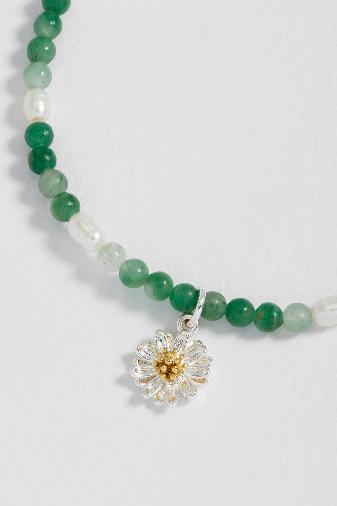 Gemstone and Pearl Wildflower Sienna Bracelet for Women - Handmade Boho Beaded Jewelry - Perfect for Wedding, Party & Everyday Wear