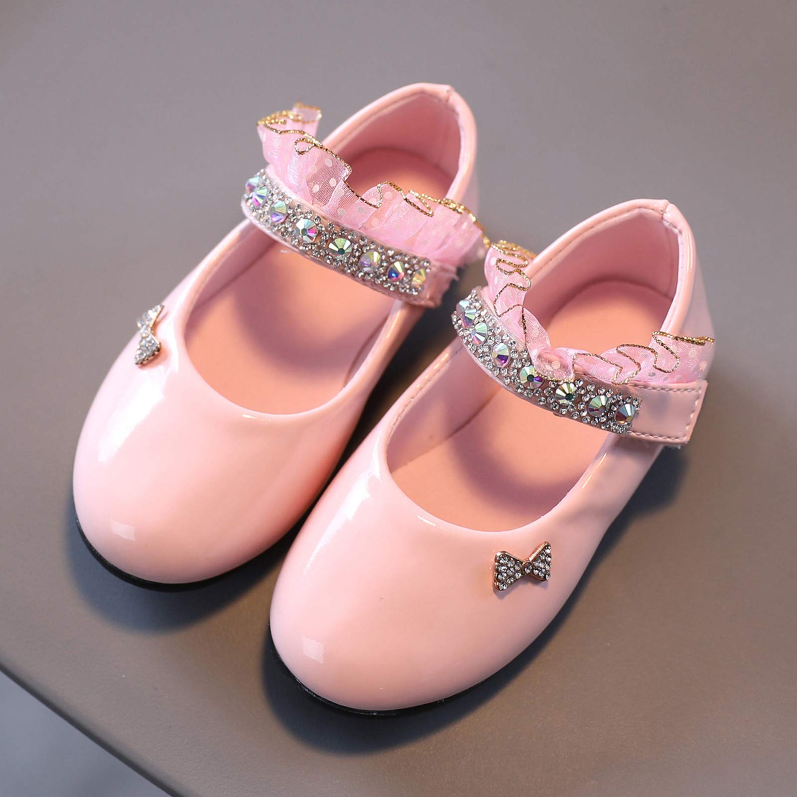 Lkymera Baby Sneakers for Girls - Crystal Princess Toddler Shoes (Pink, 15-18 Months) | Comfortable & Stylish First Walkers for Casual Wear, Birthday Gifts & Special Occasions