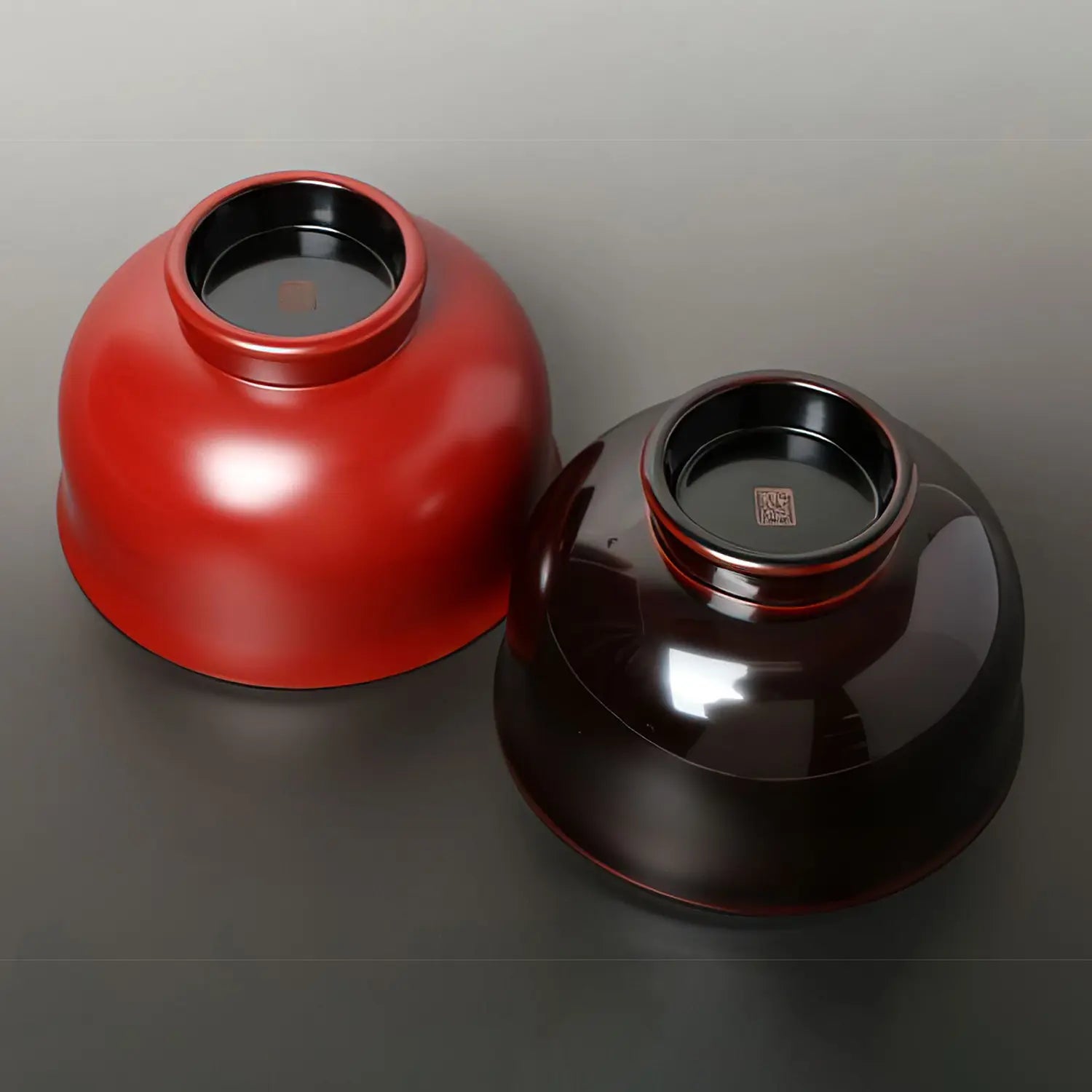 Premium Echizen Shikki Wooden Couple Soup Bowls - Handcrafted Japanese Lacquerware for Romantic Dining, Gift for Anniversaries & Valentine's Day - Perfect for Ramen, Udon & Asian Cuisine