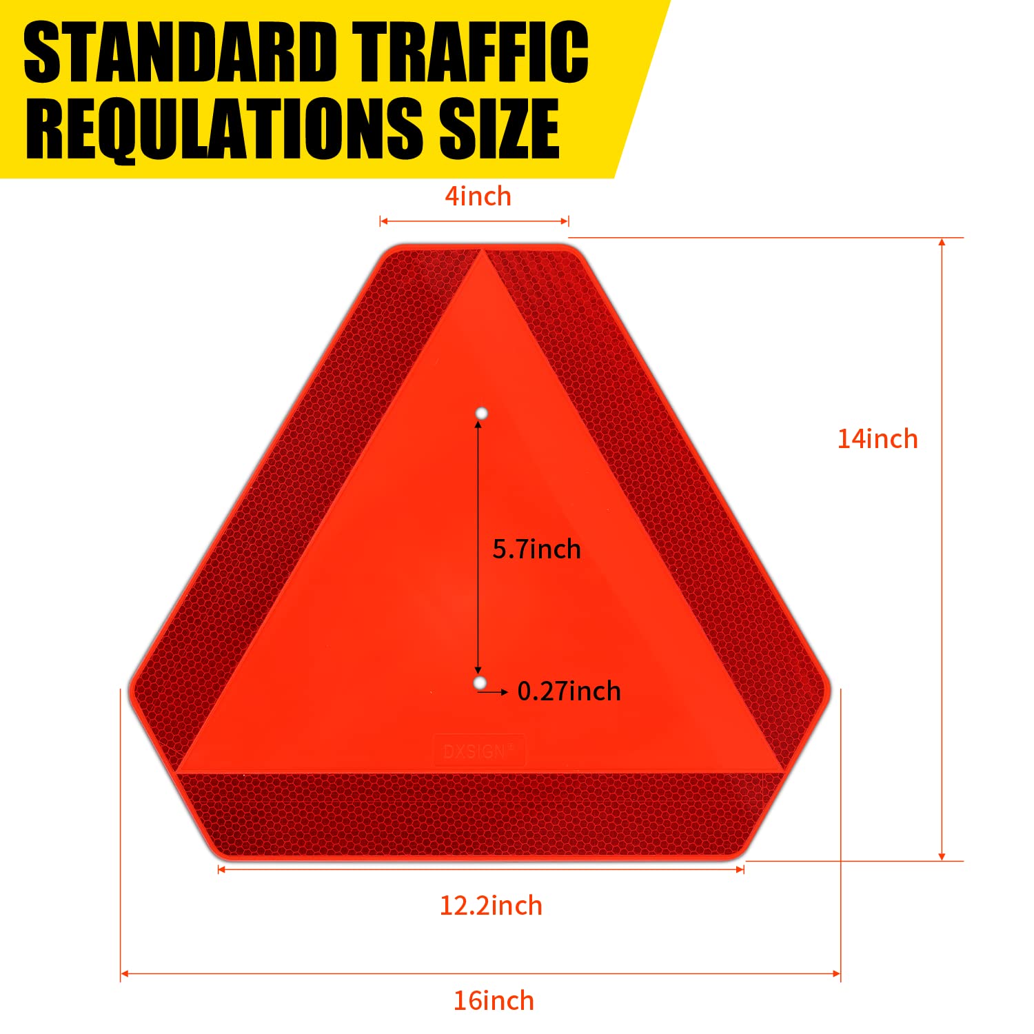 Slow Moving Vehicle Sign - DOT Approved 14