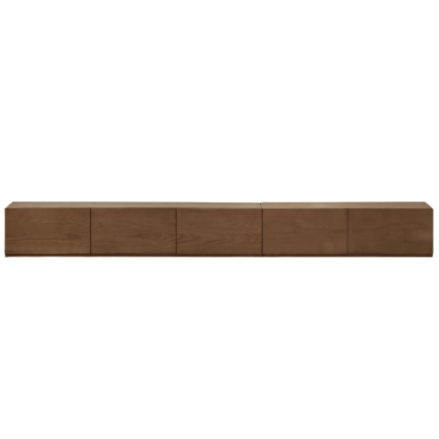 141.7x14.9x13.7 inch/ 360x38x35cm/ Walnut color/ Ash TV cabinet