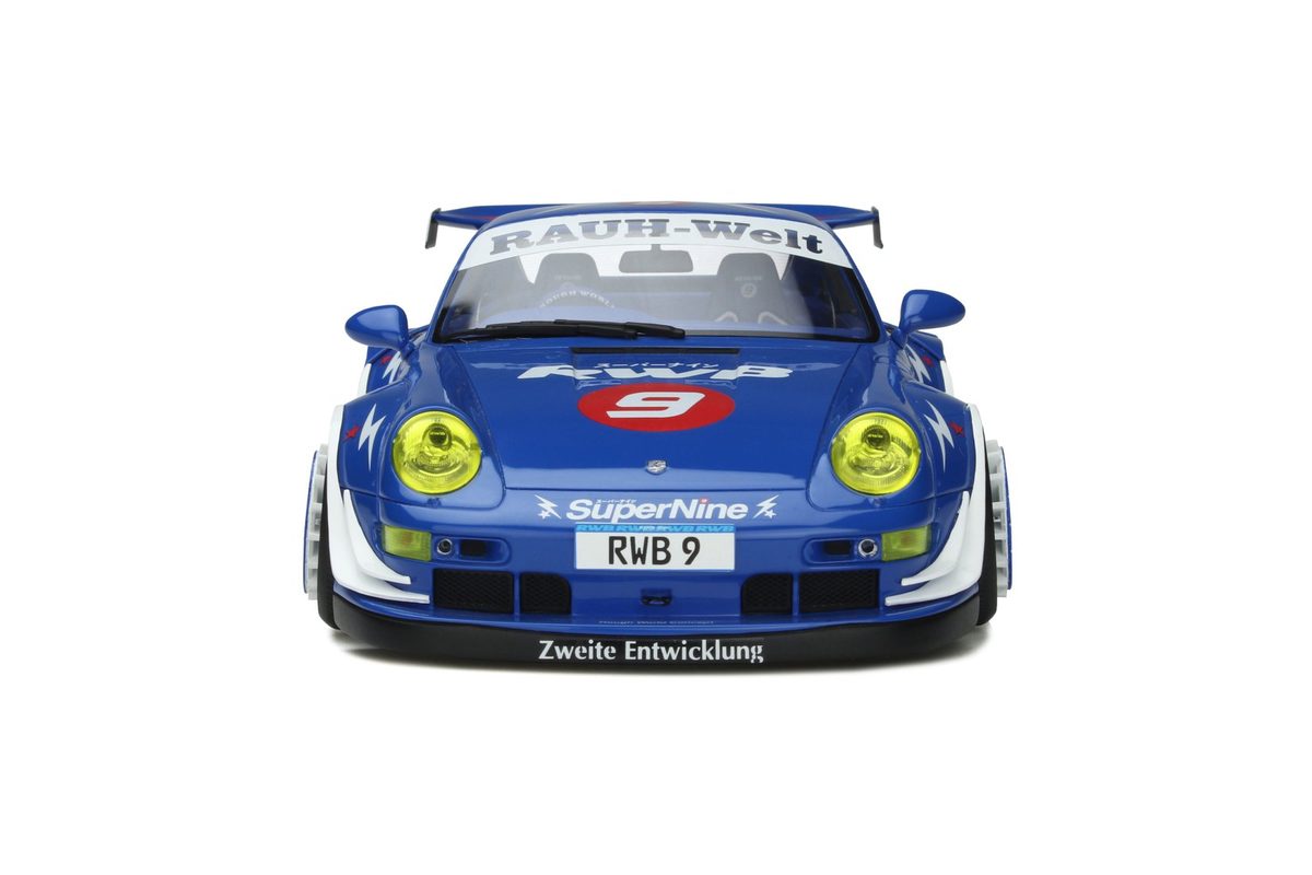 GT Spirit 1:18 Scale Porsche 911 RWB SuperNine Hong Kong #9 Edition Die-Cast Model Car - Perfect for Collectors, Display & Racing Enthusiasts