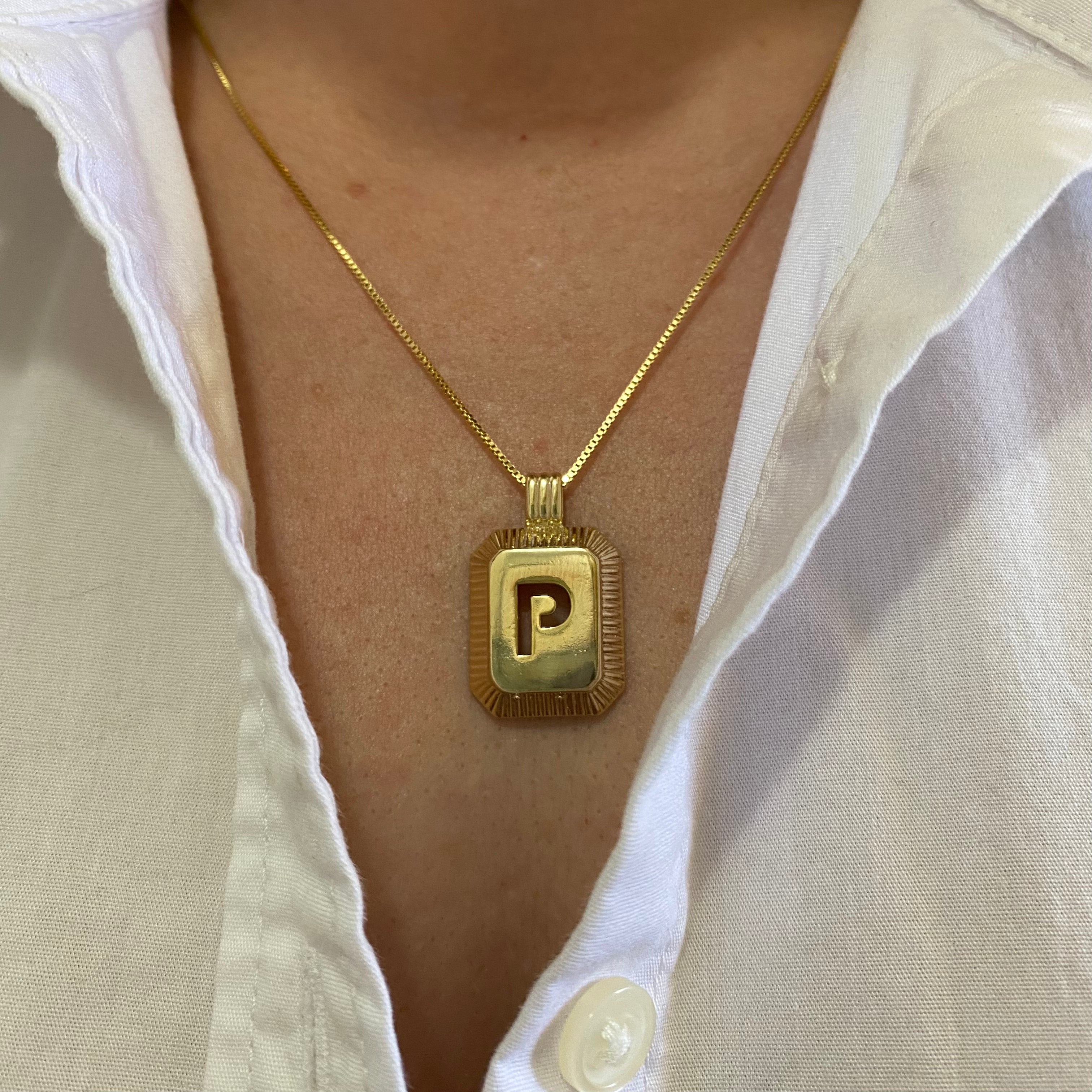 18K Gold Filled Initial Letter Pendant Necklace - Personalized Alphabet Jewelry for Women - Perfect for Gifts, Birthdays & Everyday Wear