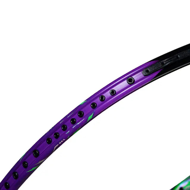 Li Ning Halbertec 9000 Badminton Racket - Prestrung with Black/Purple/Green Design | Professional Sports Equipment for Competitive Play & Training | Made in China