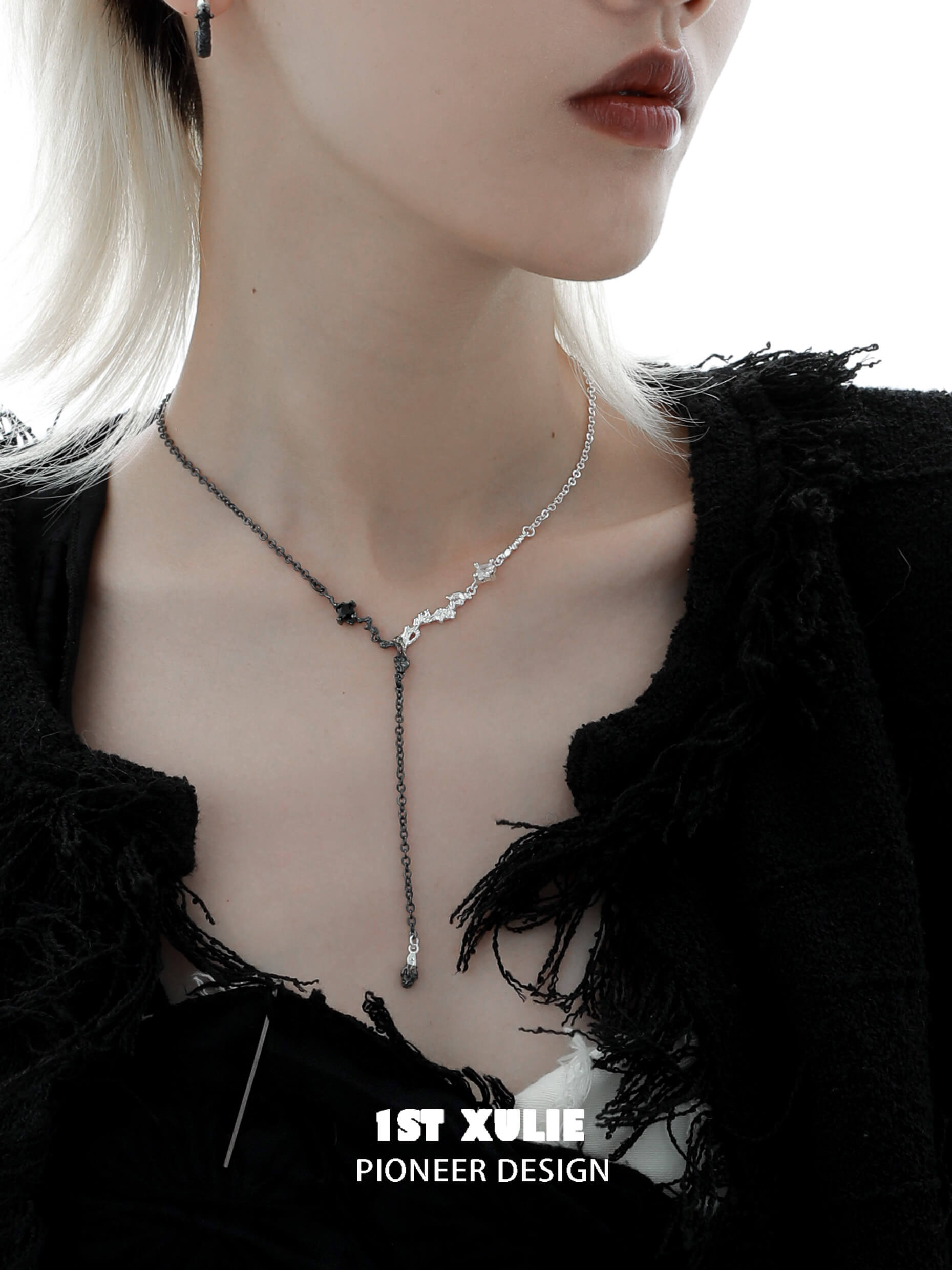 18K Platinum Plated Gradient Choker Necklace for Women - Elegant Layered Chain Jewelry for Party, Wedding & Evening Wear